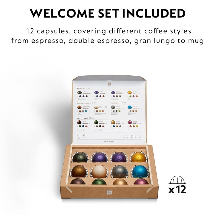Nespresso by Delonghi Vertuo Next Pod Coffee Machine ENV120.GYAE - Grey