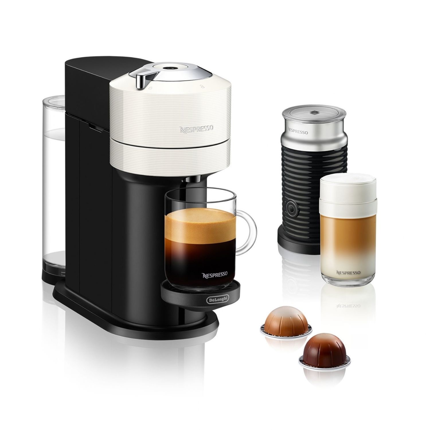 Nespresso Vertuo Next Coffee Pod Machine with Aeroccino Milk Frother by De'Longhi - Image 2