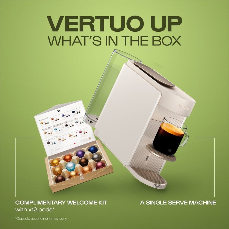 Nespresso by Delonghi Vertuo Up Pod Coffee Machine ENV200.W - White