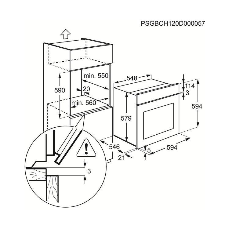 GRADE A1 - As new but box opened - Electrolux EOA5641BOX Multifunction Electric Built-in Single Oven Stainless Steel With Antifingerprint Coating