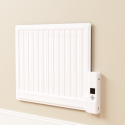 EORW600LED electriQ 600W Slim Smart Wall Mounted Oil Filled Radiator H550xW720mm - White