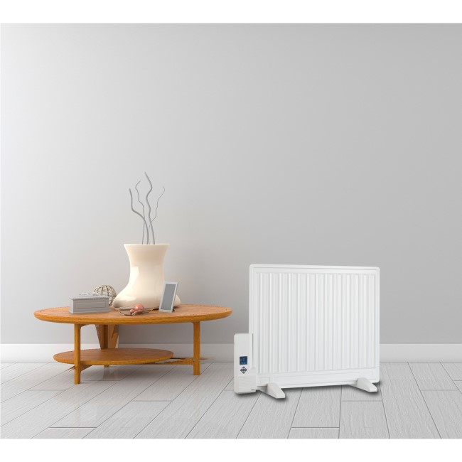 electriQ Wall Mounted Oil Filled Radiator - White EORW800LED | Appliances  Direct