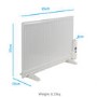 electriQ 800W Slim Wall Mounted Oil Filled Radiator - White