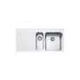 Franke EOV651RWH Epos 1.5 Bowl Right Hand Drainer Glass And Stainles Steel Sink In White Glass