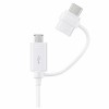 Samsung Combo Charge &amp; Sync USB-C and Micro USB Cable - White