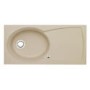 Astracast EP10RHHOMESKR Ellipse Single Bowl Right Hand Drainer Granite ROK Composite Sink in Beige