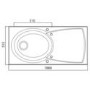 Astracast EP10RWHOMESKL Ellipse Single Bowl Left Hand Drainer Granite ROK Composite Sink in White