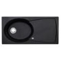 Astracast EP10RZHOMESKL Ellipse Single Bowl Left Hand Drainer Granite ROK Composite Sink in Black