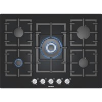 SIEMENS EP716QB91E iQ300 Five Burner 70cm Wide Gas-on -glass Hob - Black Glass