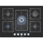 SIEMENS EP716QB91E iQ300 Five Burner 70cm Wide Gas-on -glass Hob - Black Glass