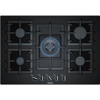 Refurbished Siemens iQ500 EP7A6QB90 75cm 5 Burner Gas On Glass Hob Black Refurbished Siemens iQ500 EP7A6QB90 75cm 5 Burner Gas On Glass Hob Black