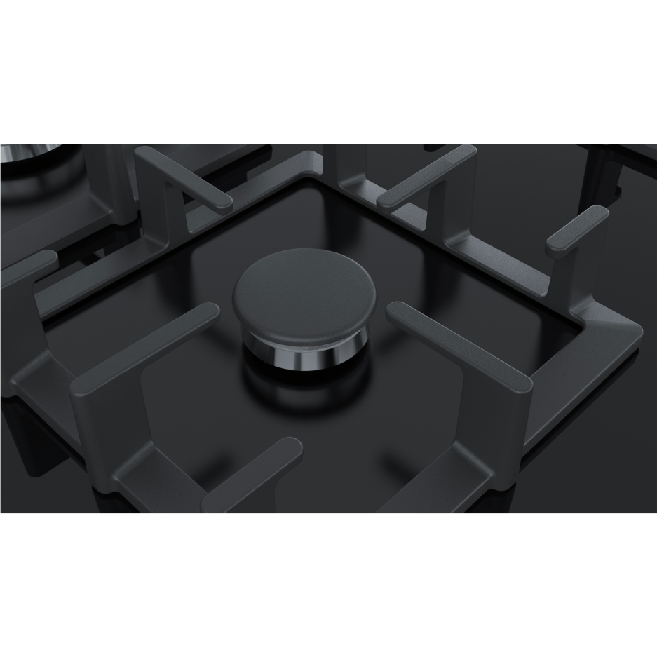 Siemens EP7A6QB90 iQ500 75cm Five Burner Gas On Glass Hob Black
