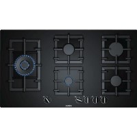 Siemens EP9A6SB90 iQ500 90cm Five Burner Gas On Glass Hob - Black