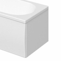Lena L Shaped White High Gloss Bath End Panel 700mm