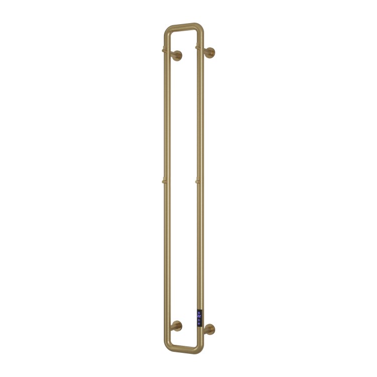 Reina Pelmo Brass Vertical Electric Towel Radiator - 1500 x 200mm