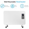 electriq 1000W Slim Wall Mountable Panel Heater with Thermostat and Weekly Timer - Bathroom Safe
