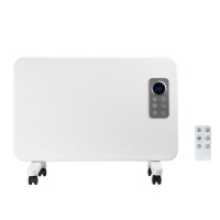 Refurbished electriQ 1000W Slim Wall Mountable Panel Heater with Digital Thermostat and Weekly Time IP24 Bathroom Safe