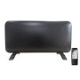 electriQ 2000W Smart Electric Designer Metal Panel Heater - Wall Mountable & Bathroom Safe - Black
