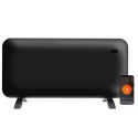 EPMH2000WB electriQ 2000W Smart Electric Designer Metal Panel Heater - Wall Mountable & Bathroom Safe - Black