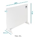 GRADE A2 - Ultraslim Paintable 550 Watt WiFi  Wall Mountable Panel Heater with Smart App