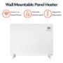 electriQ 550W Paintable Smart Wall Mountable Infrared Panel Heater - Low Energy - 800 x 600mm