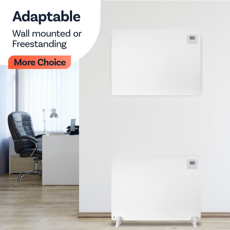 electriQ 550W Paintable Smart Wall Mountable Infrared Panel Heater - Low Energy - 800 x 600mm