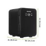 electriQ 10L Hot and Cold Portable Mini Fridge with 12V Car Adapter - Black