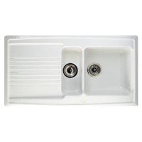 Astracast EQ15WHHOMESK Equinox 1.5 Bowl Reversible Drainer Ceramic Sink in White