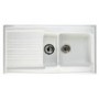 Astracast EQ15WHHOMESK Equinox 1.5 Bowl Reversible Drainer Ceramic Sink in White
