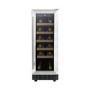 GRADE A2 - electriQ 19 Bottle Freestanding Under Counter Wine Cooler Full Single Zone 30cm Wide 82cm Tall - Stainless Steel