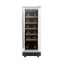 Refurbished electriQ 19 Bottle Freestanding Under Counter Wine Cooler Full Single Zone 30cm Wide 82cm Tall - Stainless Steel