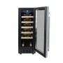 GRADE A2 - electriQ 19 Bottle Freestanding Under Counter Wine Cooler Full Single Zone 30cm Wide 82cm Tall - Stainless Steel