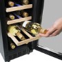 GRADE A2 - electriQ 19 Bottle Freestanding Under Counter Wine Cooler Full Single Zone 30cm Wide 82cm Tall - Stainless Steel