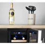 GRADE A2 - electriQ 19 Bottle Freestanding Under Counter Wine Cooler Full Single Zone 30cm Wide 82cm Tall - Stainless Steel
