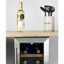 GRADE A2 - electriQ 19 Bottle Freestanding Under Counter Wine Cooler Full Single Zone 30cm Wide 82cm Tall - Stainless Steel