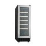 GRADE A2 - electriQ 19 Bottle Freestanding Under Counter Wine Cooler Full Single Zone 30cm Wide 82cm Tall - Stainless Steel