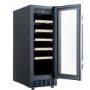 GRADE A2 - electriQ 19 Bottle Freestanding Under Counter Wine Cooler Full Single Zone 30cm Wide 82cm Tall - Stainless Steel