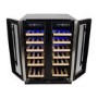 Refurbished electriQ EQWINE60SDD Freestanding 36 Bottle Dual Zone Wine Cooler Stainless Steel