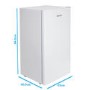 Refurbished electriQ EQ45FRIDGEICEve Freestanding 62 Litre Under Counter Fridge with Ice Box White