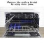 GRADE A2 - electriQ 6 Place Freestanding Compact Table Top Dishwasher - Silver