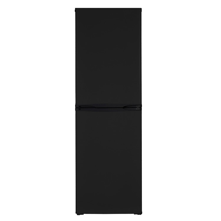 GRADE A1 - electriQ 242 Litre Freestanding Fridge Freezer 50/50 Split A+ Energy Rating 55cm Wide - Black