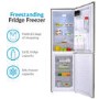 electriQ 231 Litre 50/50 Freestanding Fridge Freezer - Silver