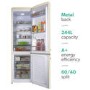 Refurbished electriQ 60/40 Retro Freestanding Fridge Freezer - Cream