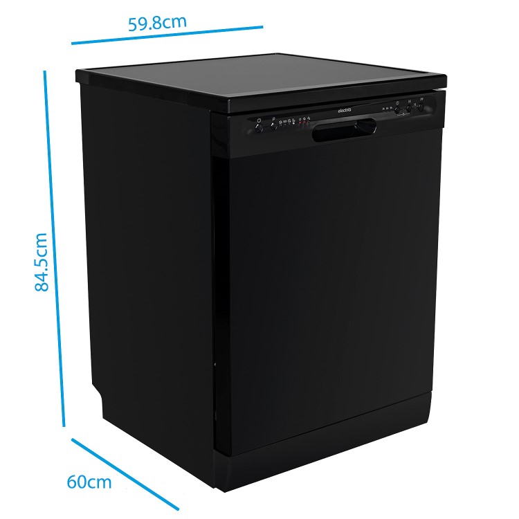 GRADE A2 - electriQ 12 Place Freestanding Dishwasher - Black