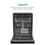 GRADE A2 - electriQ 12 Place Freestanding Dishwasher - Black
