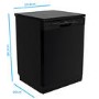 GRADE A2 - electriQ 12 Place Freestanding Dishwasher - Black