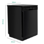 electriQ Freestanding Dishwasher - Black