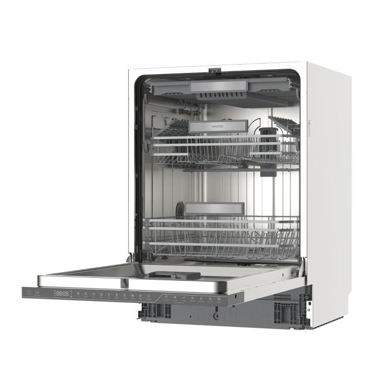electriQ Series 2 Integrated Dishwasher - C-Rated Black control panel