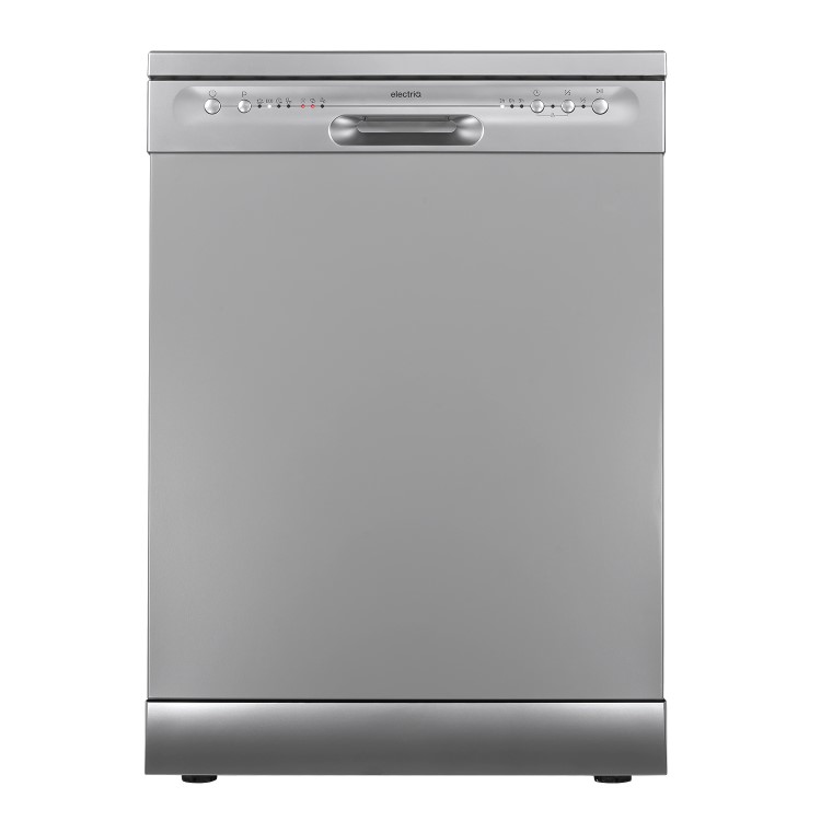 GRADE A2 - electriQ 12 Place Freestanding Dishwasher - Silver
