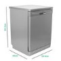 Refurbished electriQ Freestanding Dishwasher - Silver